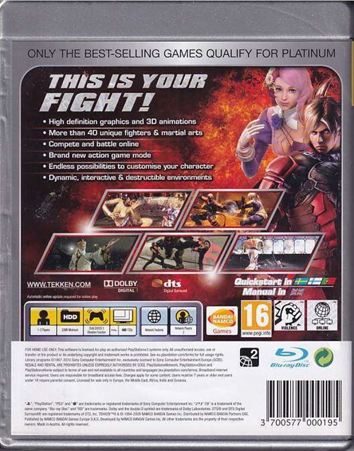 Tekken 6 - Platinum - PS3 (B Grade) (Genbrug)